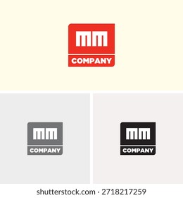 Minimal MM logo design idea 