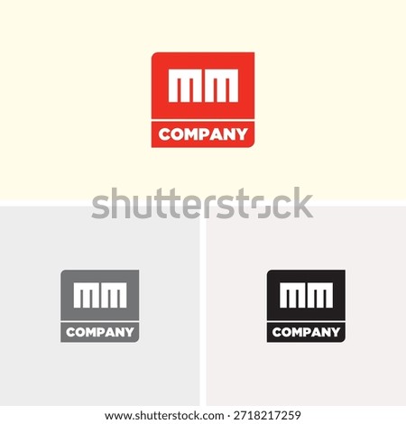 Minimal MM logo design idea 