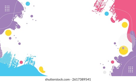 A Minimal Modern Abstract Background with many colors Waves geometric shapes, lines for birthday party