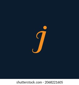 Moderno y minimalista Resumen elegante línea de arte logotipo J. Símbolo de icono del logotipo del minimalismo creativo.