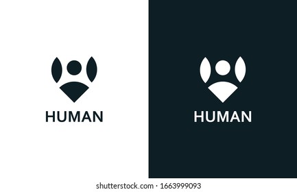 Minimal Modern Abstract Human Logo Stock Vector (Royalty Free ...