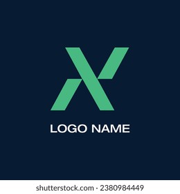 
Minimal Modern Abstract Letter X Geometric Logo
