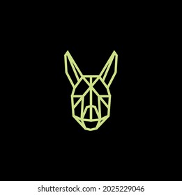 Minimal modern alpaca logo. Future creative lama symbol. Vector illustration