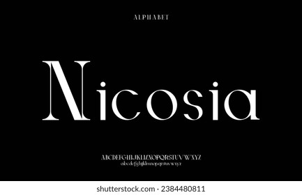 Minimal modern alphabet fonts for logo. Typography technology electronic digital music future creative font. vector illustration