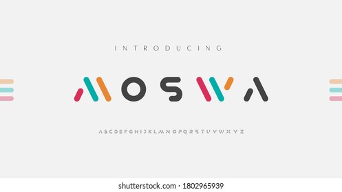 Minimal modern alphabet fonts. Typography minimalist urban digital fashion future creative logo font. vector illustration - Shutterstock ID 1802965939