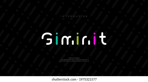 Minimal modern alphabet fonts. Typography minimalist urban digital fashion future creative logo font. vector illustration