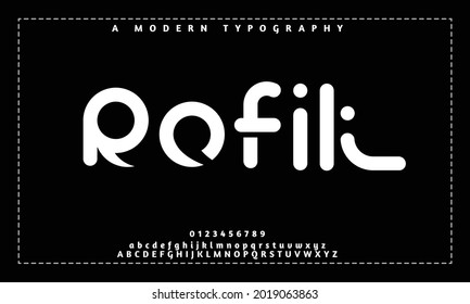 	
Minimal modern alphabet fonts. Typography minimalist urban digital fashion future creative logo font. vector illustration