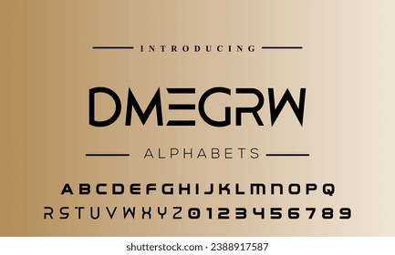 Minimal modern alphabet fonts. Typography minimalist urban digital fashion future creative logo font. vector illustration