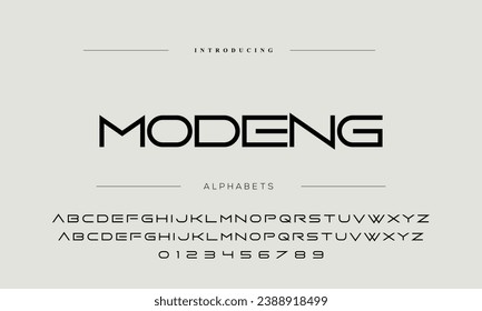 Minimal modern alphabet fonts. Typography minimalist urban digital fashion future creative logo font. vector illustration