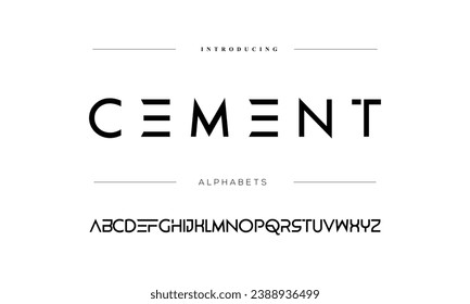 Minimal modern alphabet fonts. Typography minimalist urban digital fashion future creative logo font. vector illustration