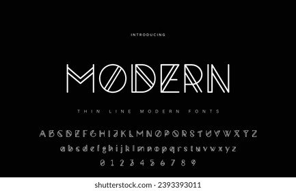 Minimal modern alphabet fonts. Typography minimalist urban digital fashion future creative logo font. vector illustration