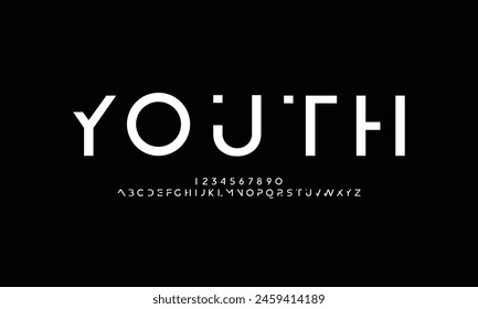 Minimal modern alphabet fonts. Typography minimalist urban digital fashion future creative logo font. vector illustration