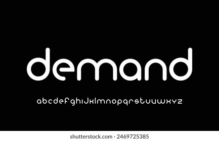 Minimal modern alphabet fonts. Typography minimalist urban digital fashion future creative logo font.