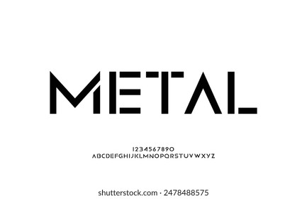 Minimal modern alphabet fonts. Typography minimalist urban digital fashion future creative logo font. vector illustration