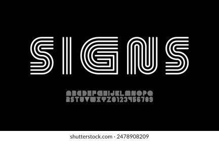 Minimal modern alphabet fonts. Typography minimalist urban digital fashion future creative logo font.