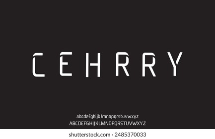 Minimal modern alphabet fonts. Typography minimalist neon urban digital fashion future creative logo font.
