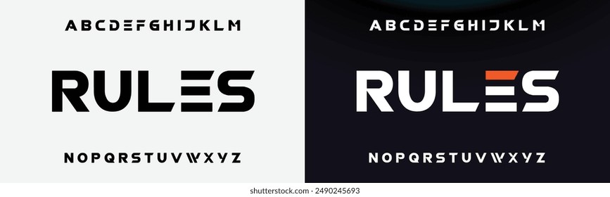 Minimal modern alphabet fonts. Typography minimalist urban digital fashion future creative logo font. vector illustration