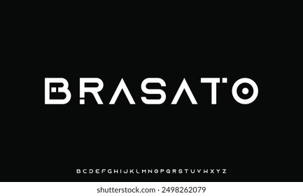 Minimal modern alphabet fonts. Typography minimalist urban digital neon future creative logo font. vector illustration