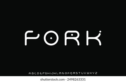 Minimal modern alphabet fonts. Typography minimalist urban digital neon future creative logo font. vector illustration