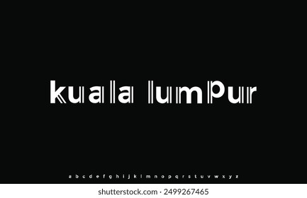 Minimal modern alphabet fonts. Typography minimalist neon urban digital fashion future creative logo font.