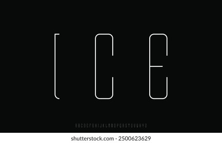 Minimal modern alphabet fonts. Typography minimalist neon urban digital fashion future creative logo font. vector illustration