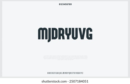 Minimal modern alphabet fonts. Typography minimalist urban digital fashion future creative logo font.