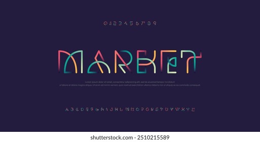 Minimal modern alphabet fonts. Typography minimalist urban digital fashion future creative logo font. vector illustration