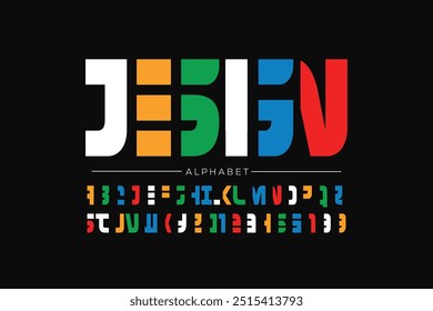 Mínimo de fontes do alfabeto moderno. Tipografia minimalista urbana digital neon futuro criativo logotipo fonte. ilustração vetorial