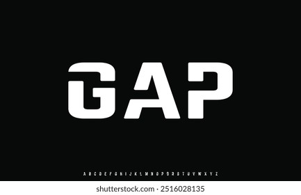 Minimal modern alphabet fonts. Typography minimalist urban digital fashion future creative logo font.