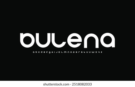 Minimal modern alphabet fonts. Typography minimalist urban digital fashion future creative logo font.