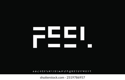 Mínimo de fontes do alfabeto moderno. Tipografia minimalista urbana digital fashion futura fonte logotipo criativo.
