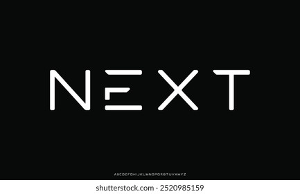 Minimal modern alphabet fonts. Typography minimalist urban digital fashion future creative logo font.