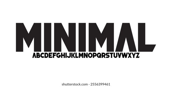 Minimal modern alphabet fonts. Typography minimalist urban digital fashion future creative logo font. vector illustration

