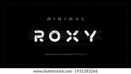 Minimal modern alphabet fonts. Typography minimalist urban digital fashion future creative logo font. vector illustration