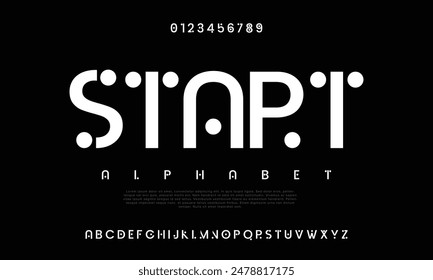 Minimal modern alphabet letters Font. Minimal modern urban fonts for logo, brand etc. Typography vector illustration