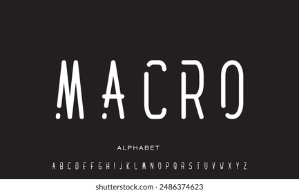 Minimal modern alphabet letters Font. Minimal modern urban fonts for logo, brand etc. Typography vector illustration