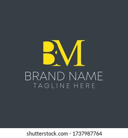 minimal modern b l letter logo. b m logo design.
