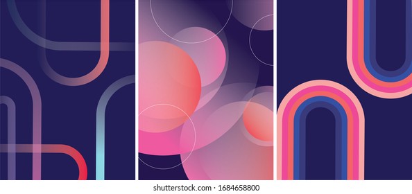 Minimal modern background with abstract shapes composition and lovely colors. EPS10 vector.
