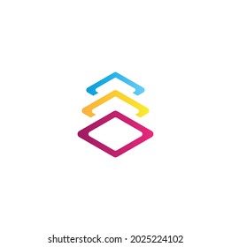 Minimal modernes Bali Logo. Künftiges kreatives Symbol. Vektorgrafik