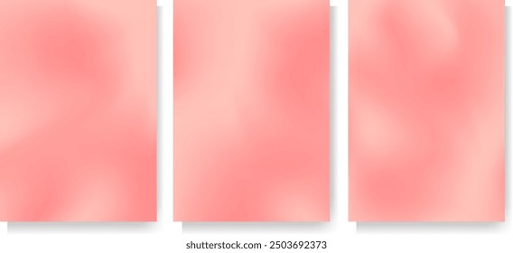 Minimal modern blurred gradient background template for cover, poster, wallpaper, web design. Fluid rose gold color vector design