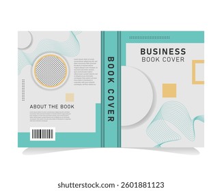 Minimal modern book cover design with abstract geometric style design