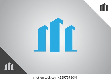 Minimal and modern building logotype. Architect and construction brand identity design template. Perfect logo for business related to construction industry. Isolated background. Vector eps 10.