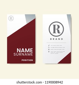 Minimal modern business card design featuring geometric elements