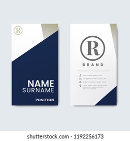 Minimal modern business card design featuring geometric elements