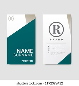 Minimal modern business card design featuring geometric elements