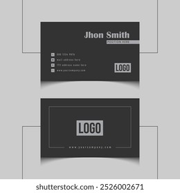 Minimal Modern Business Card Design template, for business and personal use, vector Design