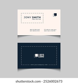 Minimal Modern Business Card Design template, for business and personal use, vector Design