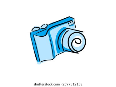 minimal and modern camera icon, designed with clean lines and a sleek appearance.