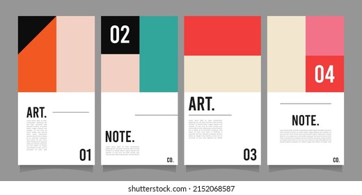 Minimal modern cover background vector collection. Presentation report business banner and social media layout template.