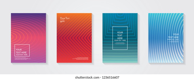 Minimal modern cover design. Dynamic colorful gradients. Future geometric patterns. Blue, pink, yellow, green, orange, purple placard poster template.